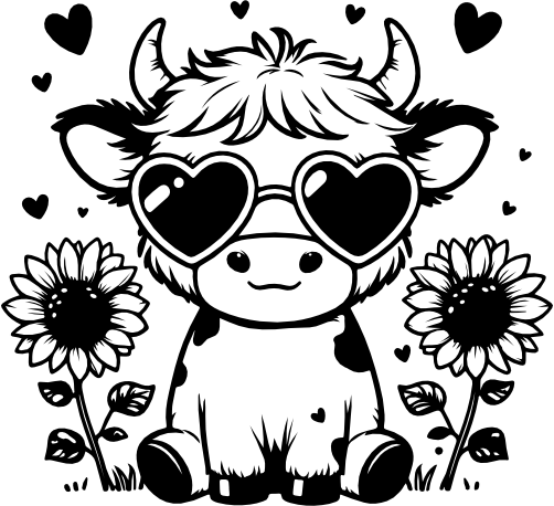 (003-02-2Y) Cute Baby Highland Cow