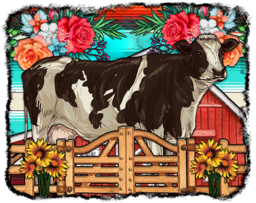 (s003-02-2E) Cow Leopard Turquoise Serape
