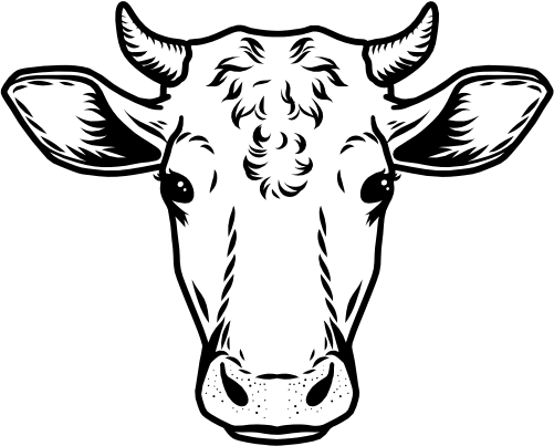 (003-02-2W) Cow Face