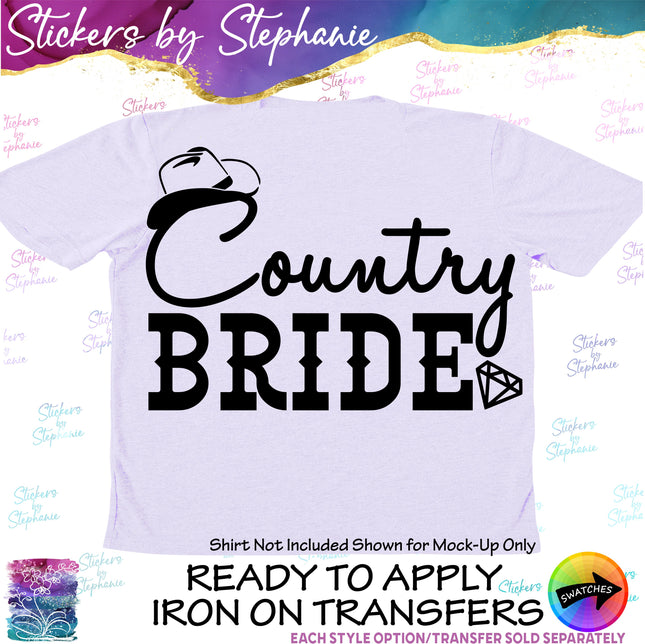 (s03-437) Country Bride Iron-On Transfer