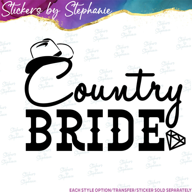 (s03-437) Country Bride Iron-On Transfer