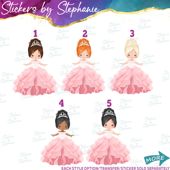 (s06-057) Quinceañera, Quince Floral Custom Iron-On Transfer