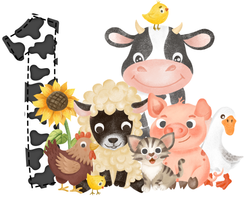 (s003-7-A)  Farm Animals 1, 2 Any Age