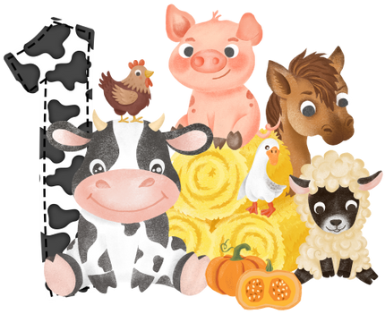 (s003-7-B)  Farm Animals 1, 2 Any Age