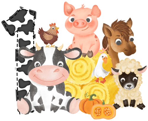 (s003-7-B)  Farm Animals 1, 2 Any Age