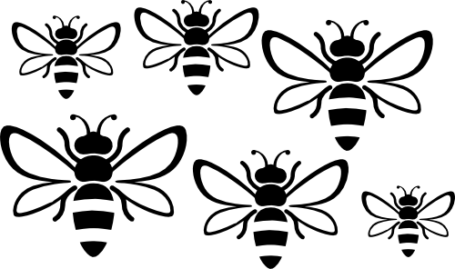 (301-D) Bumble Honey Bee Set Assorted or Same Sizes