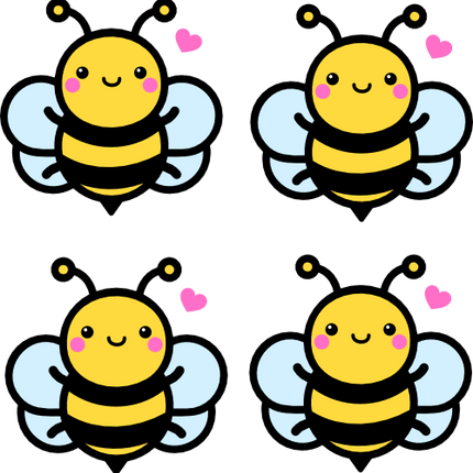 (s301-X) Bumble Honey Bee Set of Assorted Sizes
