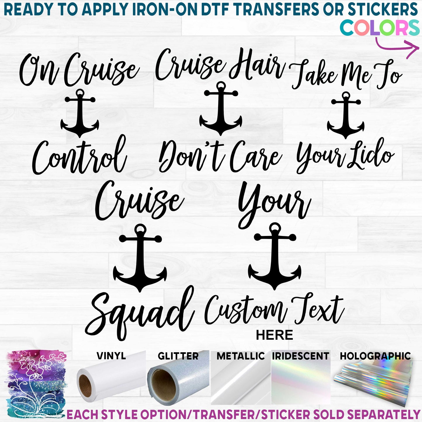 (s303-1B) Cruise Hair Don't Care On Cruise Control Cruise Squad Family Oh Ship Cruise Custom Text