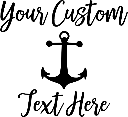 (s303-1A) Cruise Anchor Custom Text