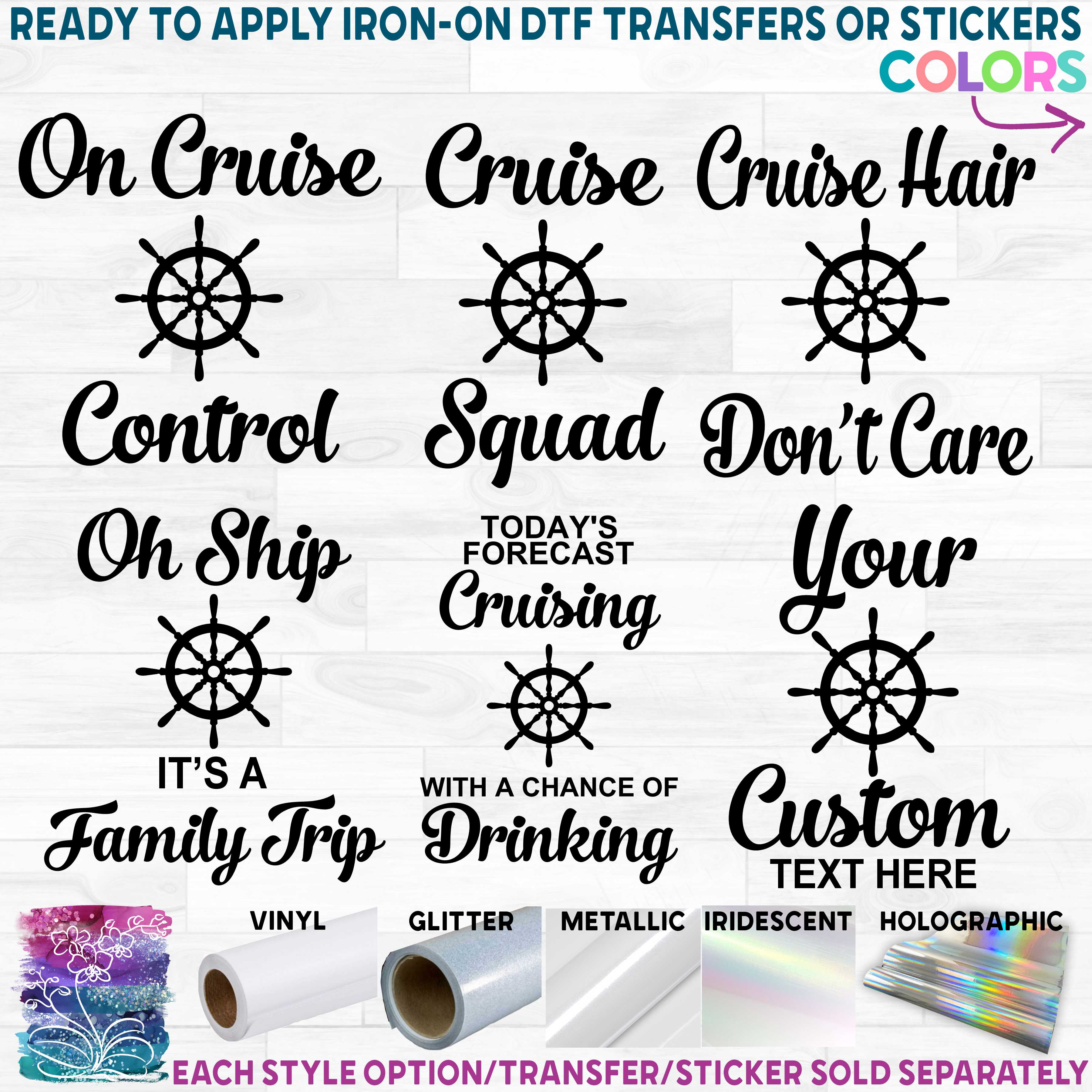 (s303-1D) Cruise Hair Don't Care On Cruise Control Cruise Squad Family Cruise Custom Text