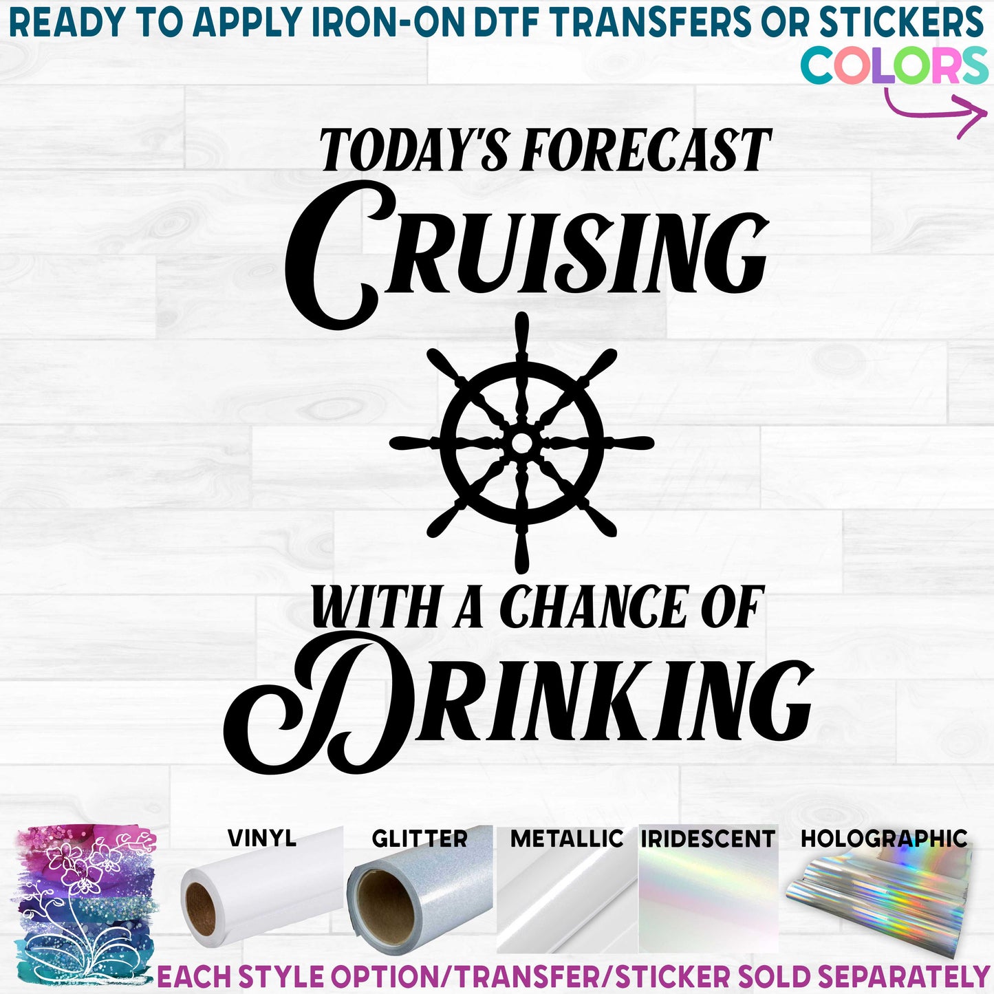 (s303-1F) Today's Forecast Cruising with a Chance of Drinking Ship Wheel