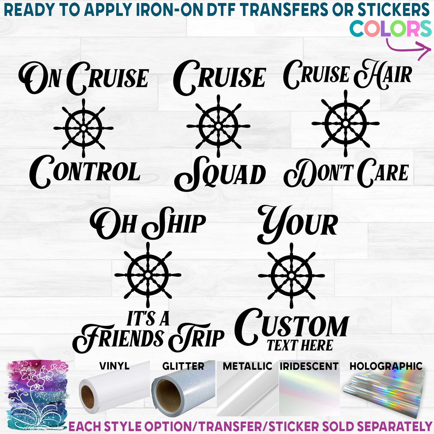 (s303-1F) Cruise, Cruising Custom Text