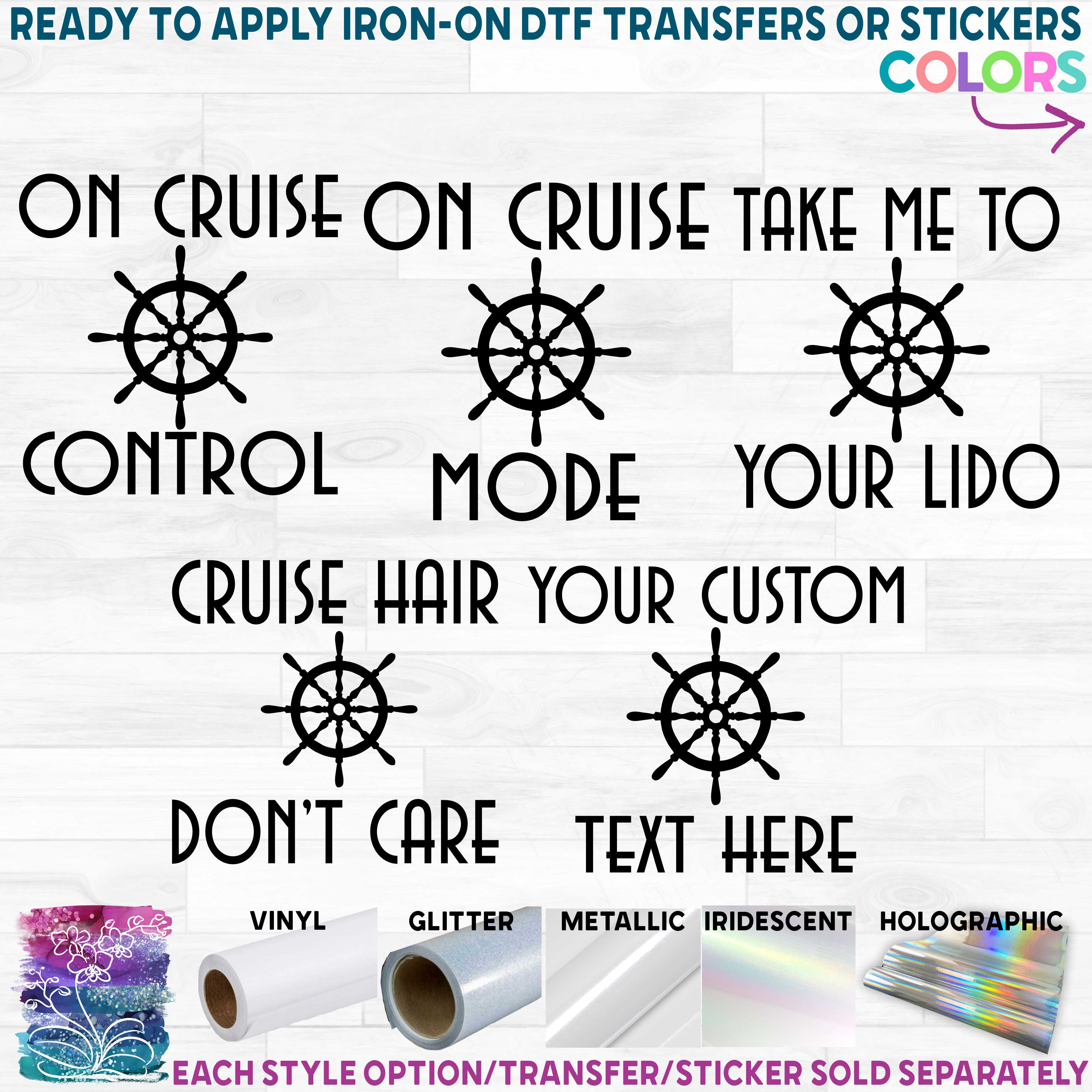 (s303-1N) Cruise Hair Don't Care On Cruise Control Cruise Squad Family Oh Ship Cruise Custom Text