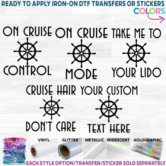 (s303-1N) Cruise Hair Don't Care On Cruise Control Cruise Squad Family Oh Ship Cruise Custom Text