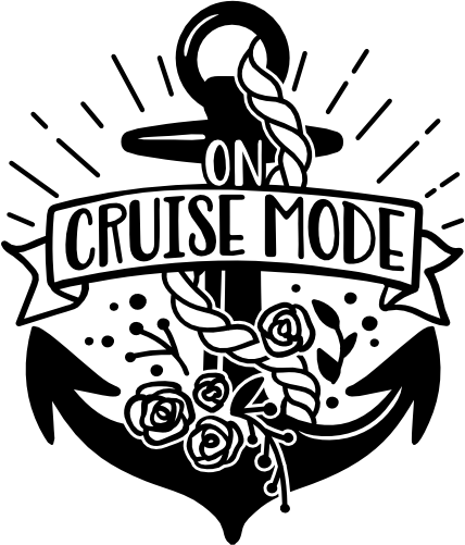 (303-02-G) On Cruise Mode Floral Flower Anchor