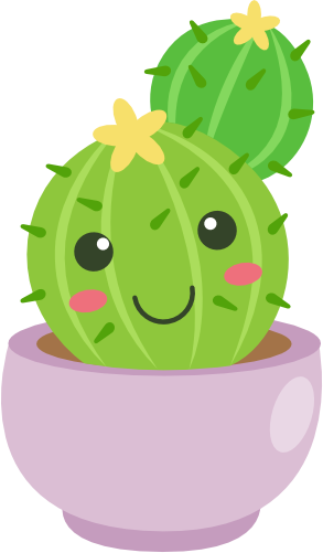 (304-01) Kawaii Cactus Succulents