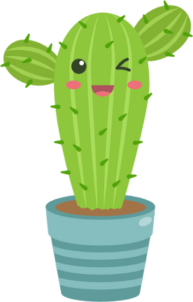 (304-01) Kawaii Cactus Succulents