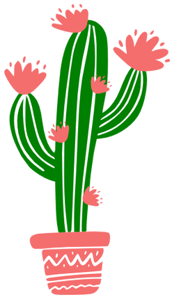 (304-01-1M) Cactus Cacti with Flowers