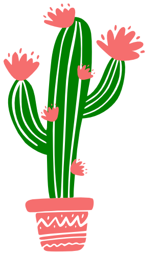 (304-01-1M) Cactus Cacti with Flowers