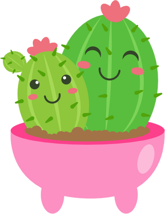 (304-01) Kawaii Cactus Succulents