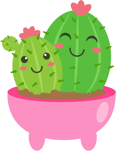 (304-01) Kawaii Cactus Succulents