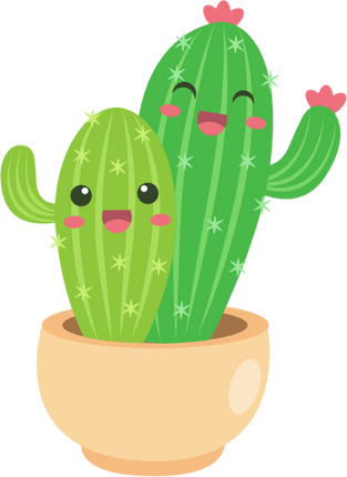(304-01) Kawaii Cactus Succulents