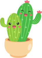 (304-01) Kawaii Cactus Succulents