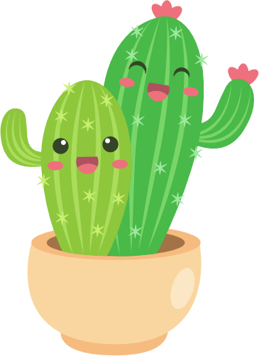 (304-01) Kawaii Cactus Succulents