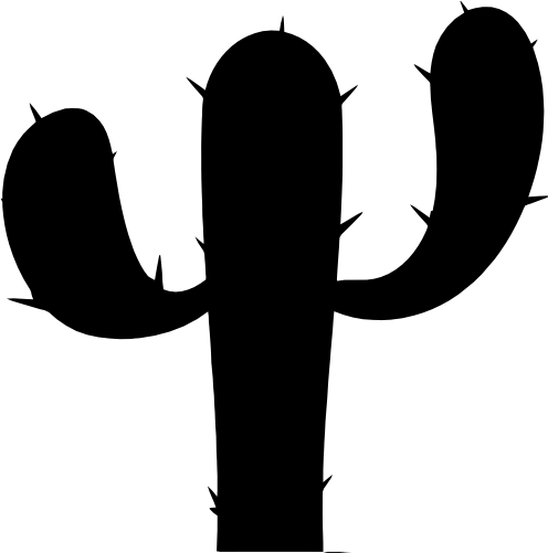 (s304-D) Cactus Silhouette