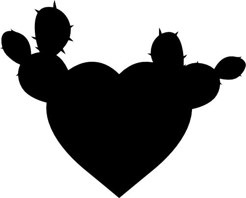 (s304-E) Cactus Silhouette