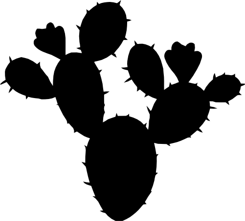 (s304-I) Cactus Silhouette