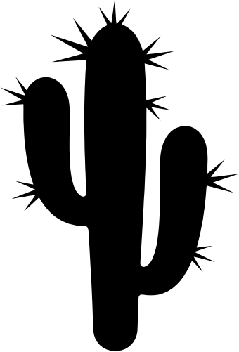(s304-L) Cactus Silhouette