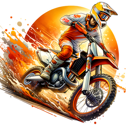 (307-01-2O) Watercolor Motocross