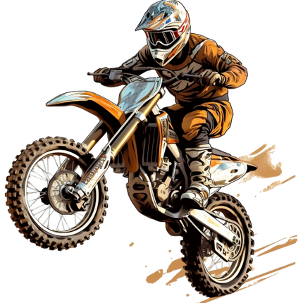 (307-01-2Z) Watercolor Motocross