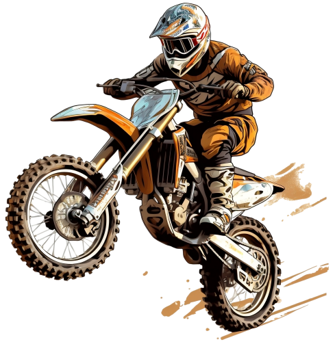 (307-01-2Z) Watercolor Motocross