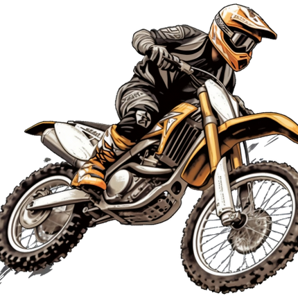 (307-01-3E) Watercolor Motocross