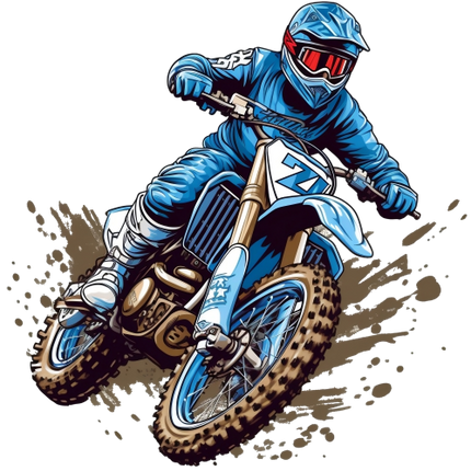(307-01-3H) Watercolor Motocross