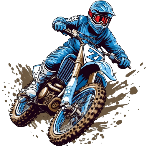 (307-01-3H) Watercolor Motocross