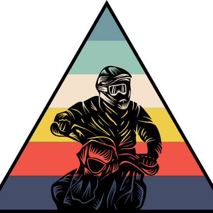 (307-01-1O) Retro Sunset Motocross Motorcycle Rider