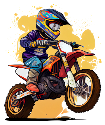 (307-01-1Q) Watercolor Motocross