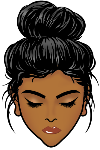 (309-03-2) African American Messy Bun Mom