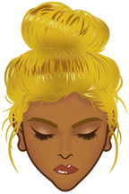 (309-03-2) African American Messy Bun Mom