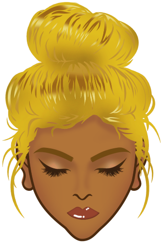 (309-03-2) African American Messy Bun Mom