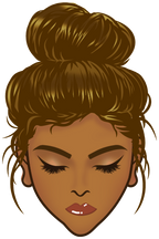 (309-03-2) African American Messy Bun Mom