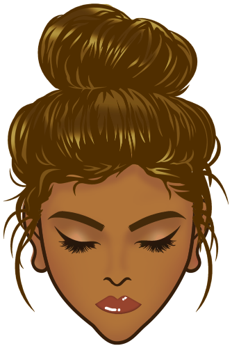 (309-03-2) African American Messy Bun Mom