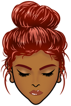 (309-03-2) African American Messy Bun Mom