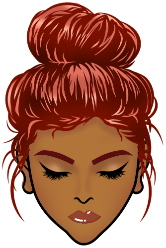 (309-03-2) African American Messy Bun Mom