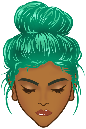 (309-03-2) African American Messy Bun Mom