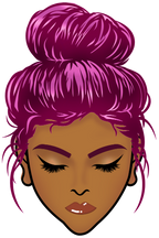 (309-03-2) African American Messy Bun Mom