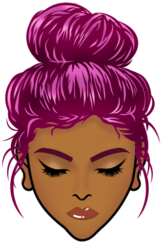 (309-03-2) African American Messy Bun Mom